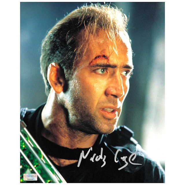Nicolas Cage Autographed 1996 The Rock 8x10 Scene Photo