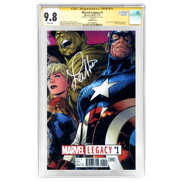 Lou Ferrigno Autographed 2025 Marvel Legacy #1 Lenticular Cover CGC SS 9.8