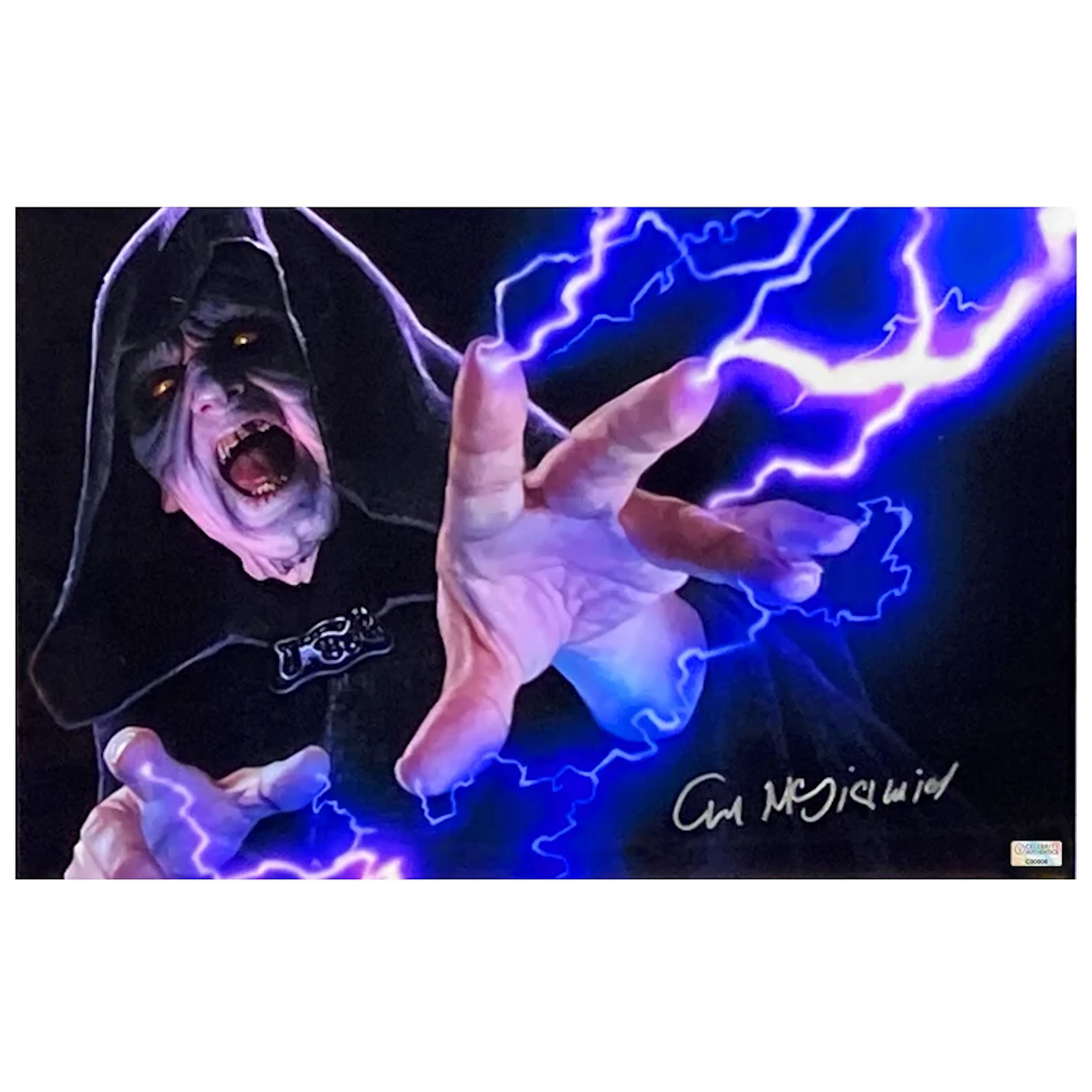 Ian McDiarmid Autographed Star Wars Emperor Palpatine Darth Sidious 11x17 Photo