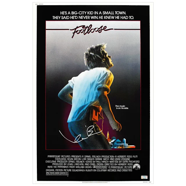 Kevin Bacon Autographed 1984 Footloose 16x24 Movie Poster