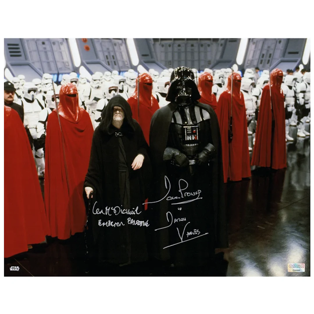 David Prowse and Ian McDiarmid Autographed Star Wars Darth Vader and