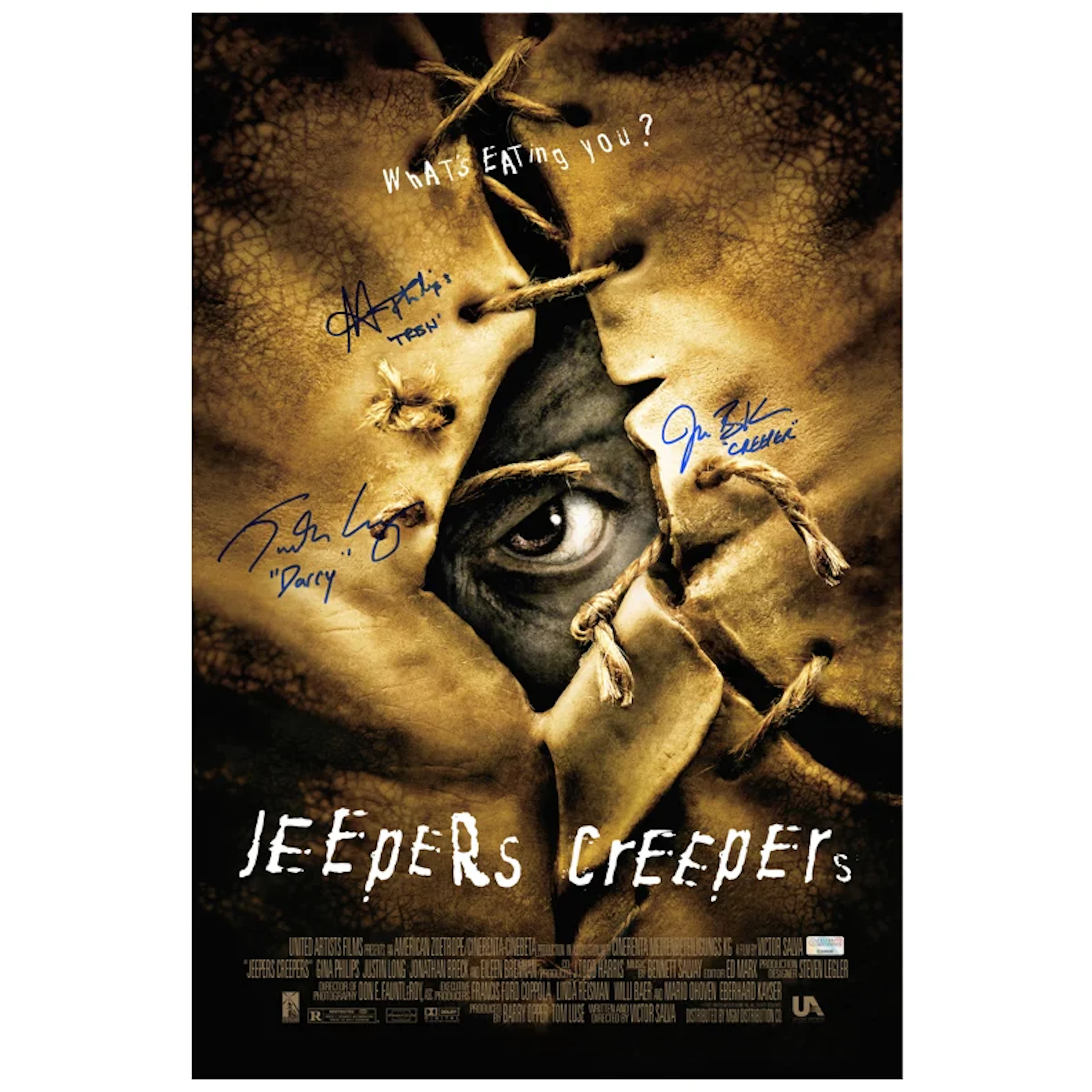 Jonathan Breck, Justin Long, Gina Philips Autographed Jeepers Creepers