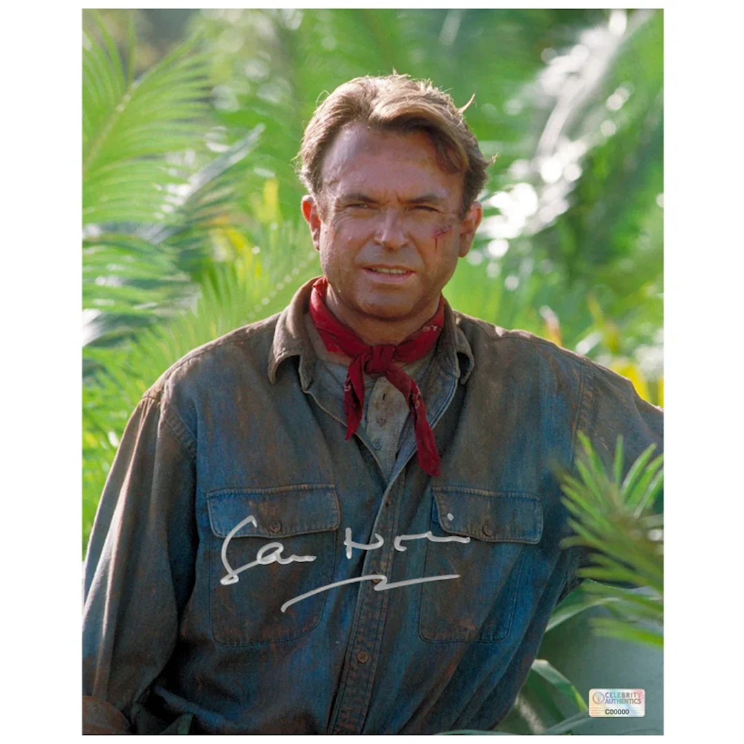 Sam Neill Autographed 1993 Jurassic Park Welcome 8x10 Photo
