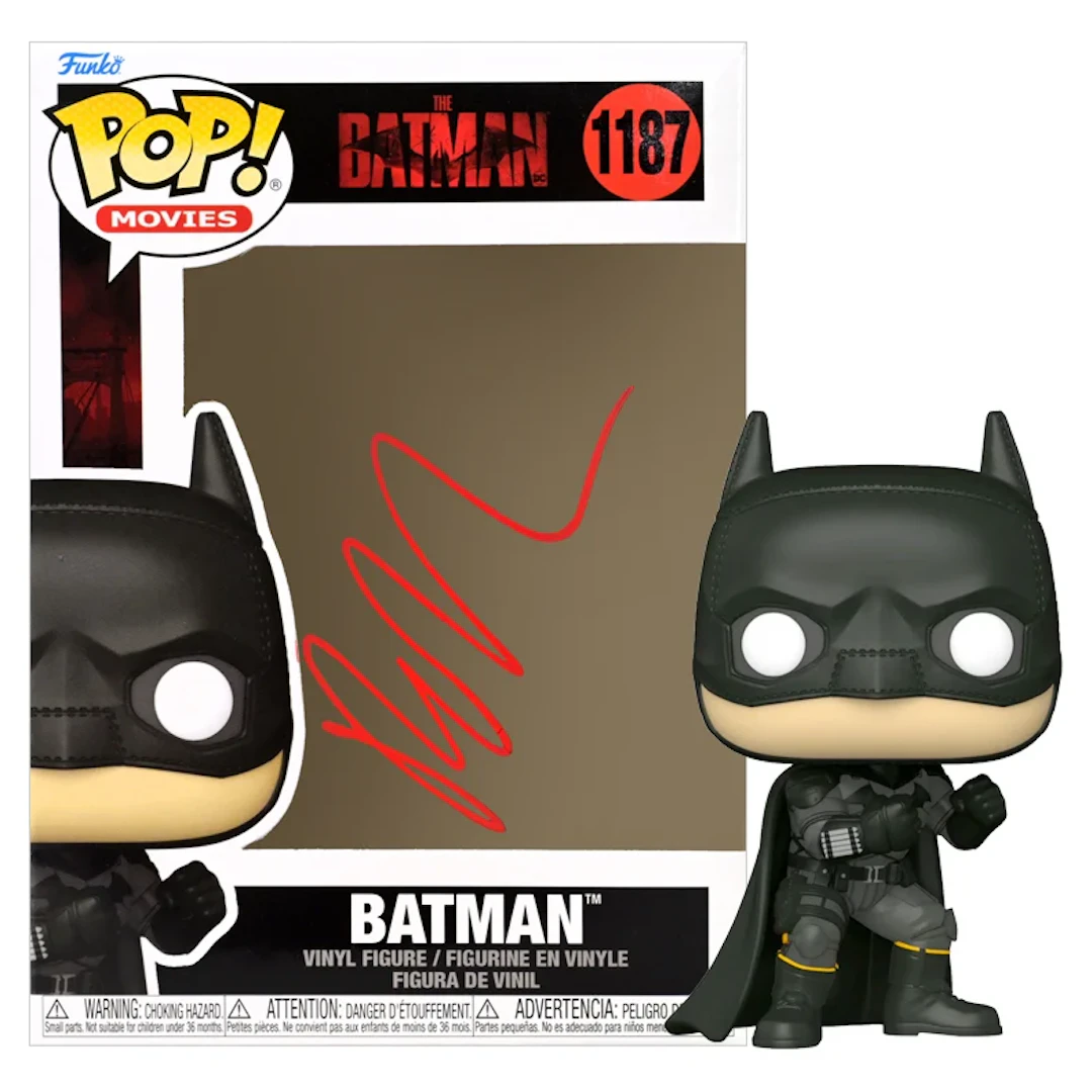 Robert Pattinson Autographed Funko 2022 The Batman #1187 Pop Vinyl Figure