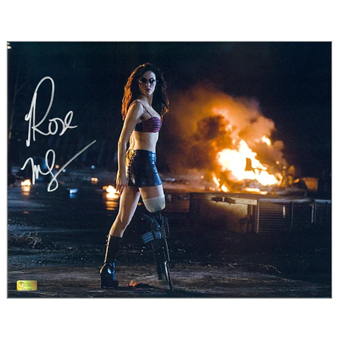 Rose McGowan Autographed Grindhouse Planet Terror Explosive 8×10 Photo