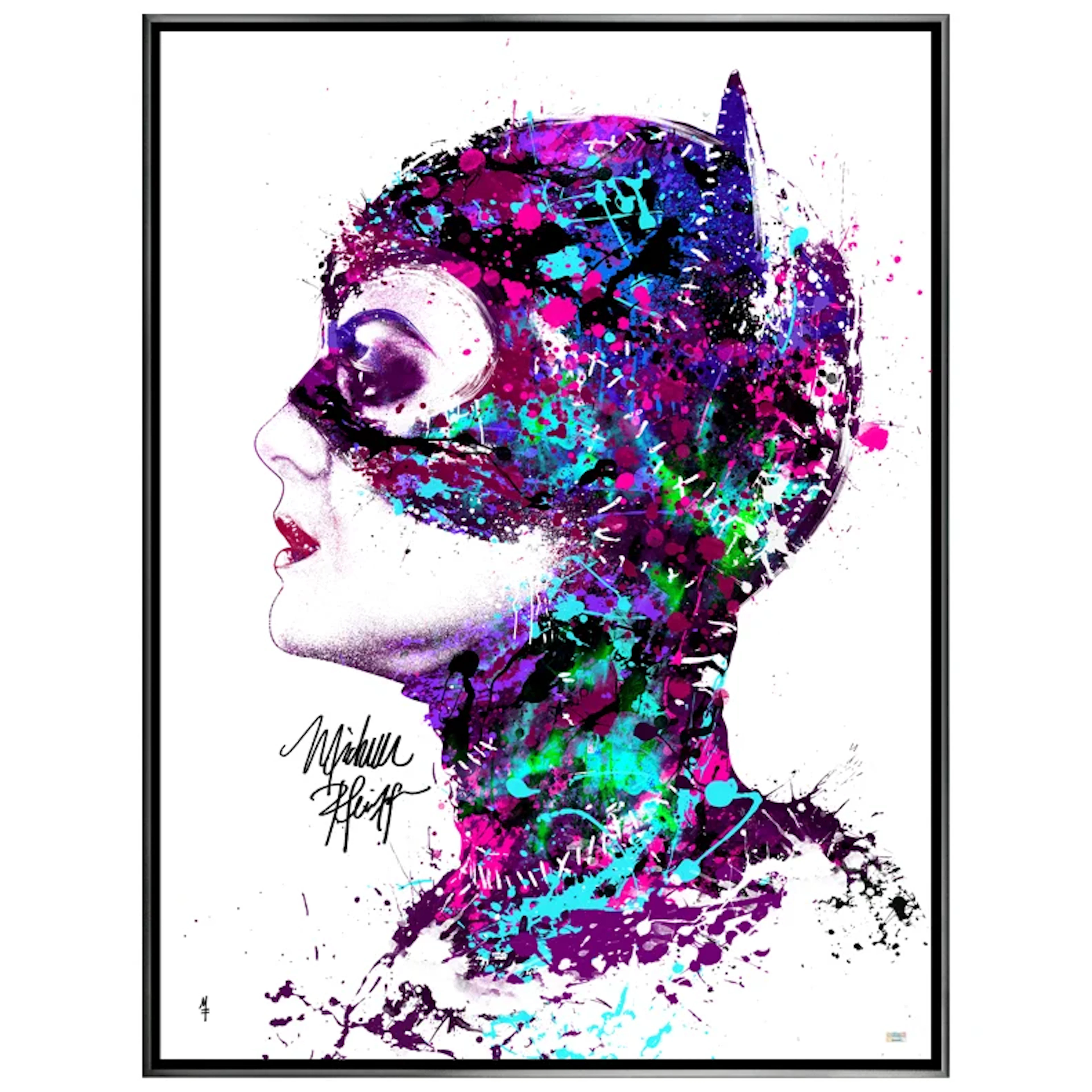 Michelle Pfeiffer Autographed Michael Ferrari Catwoman 33"×43" Framed