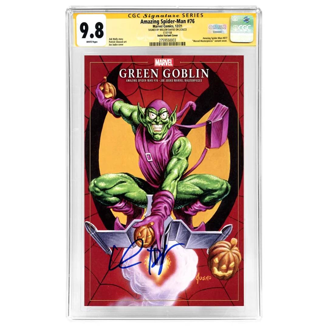 Willem Dafoe Autographed 2021 Amazing Spider-Man # 76 Jusko Variant
