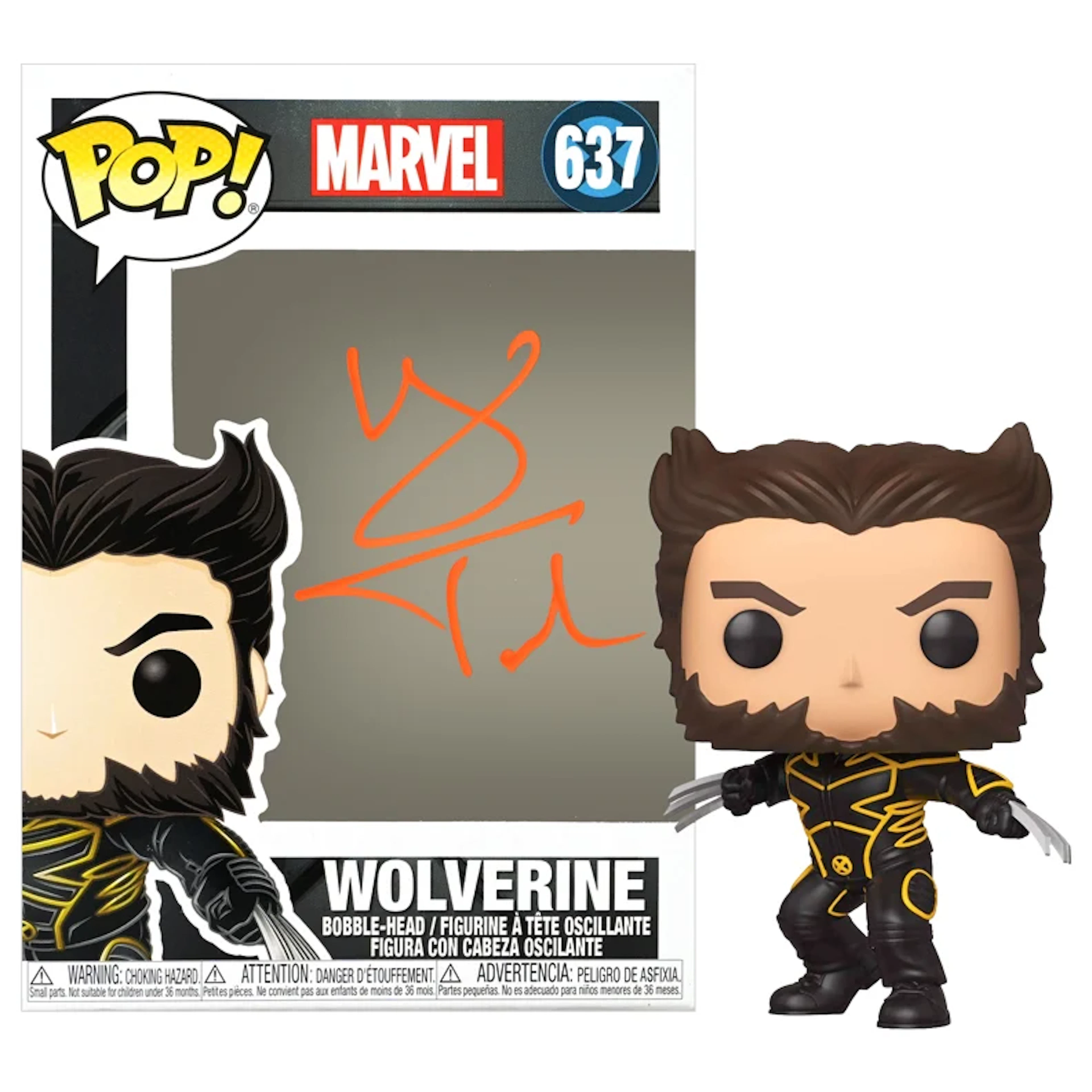Hugh Jackman Autographed Funko Wolverine Pop Vinyl Figure #637