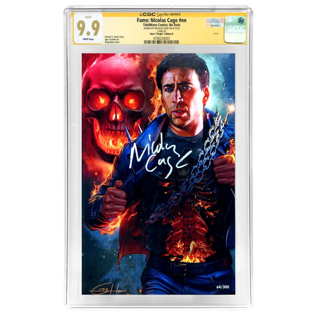 Nicolas Cage Autographed Fame Nicolas Cage #nn Greg Horn Ghost Rider