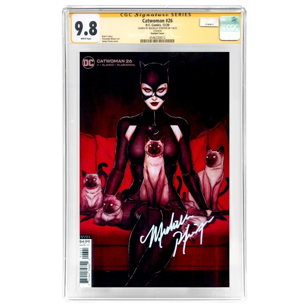 Michelle Pfeiffer Autographed 2020 Catwoman #26 Jenny Frison Variant CGC SS 9.8