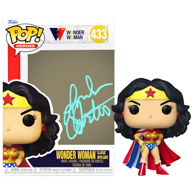Lynda Carter Autographed Funko Wonder Woman 80th Anniversary Pop Vinyl