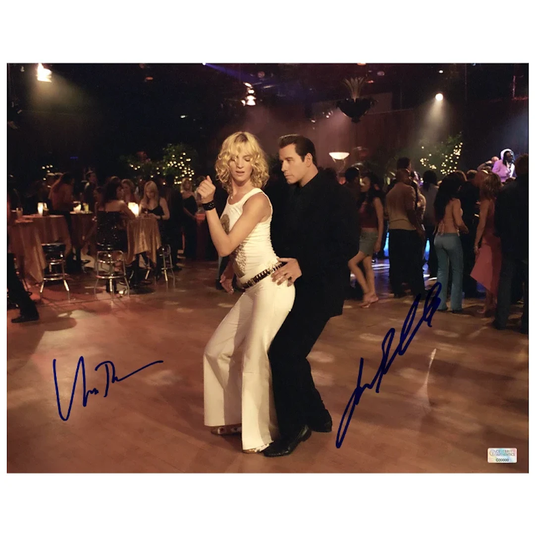 Uma Thurman and John Travolta Autographed Be Cool 11x14 Scene Photo