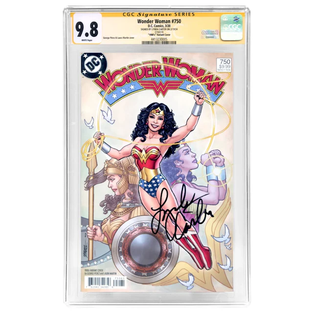 Lynda Carter Autographed 2020 Wonder Woman #750 George Perez Varaint CGC SS 9.8
