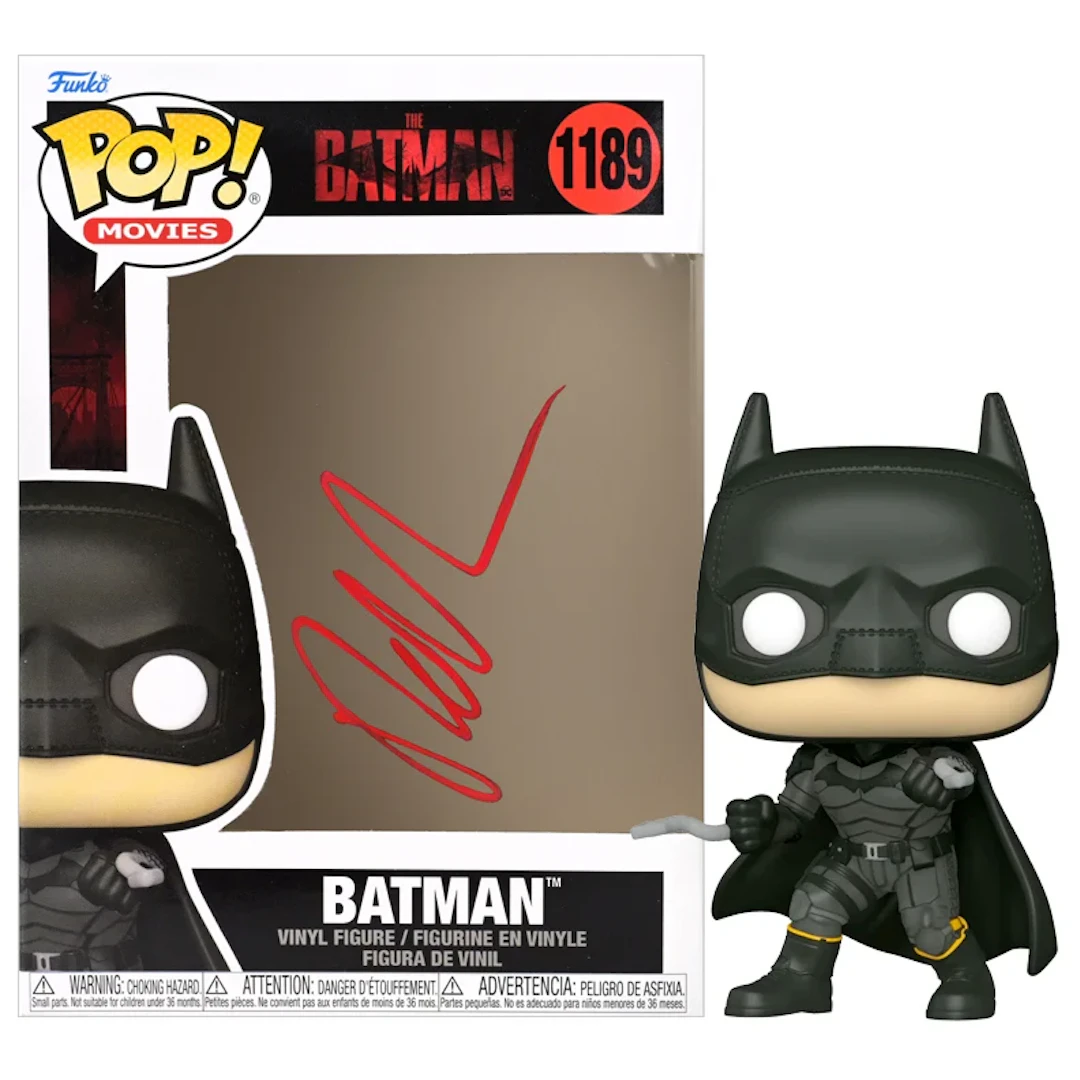 Robert Pattinson Autographed Funko 2022 The Batman #1189 Pop Vinyl Figure