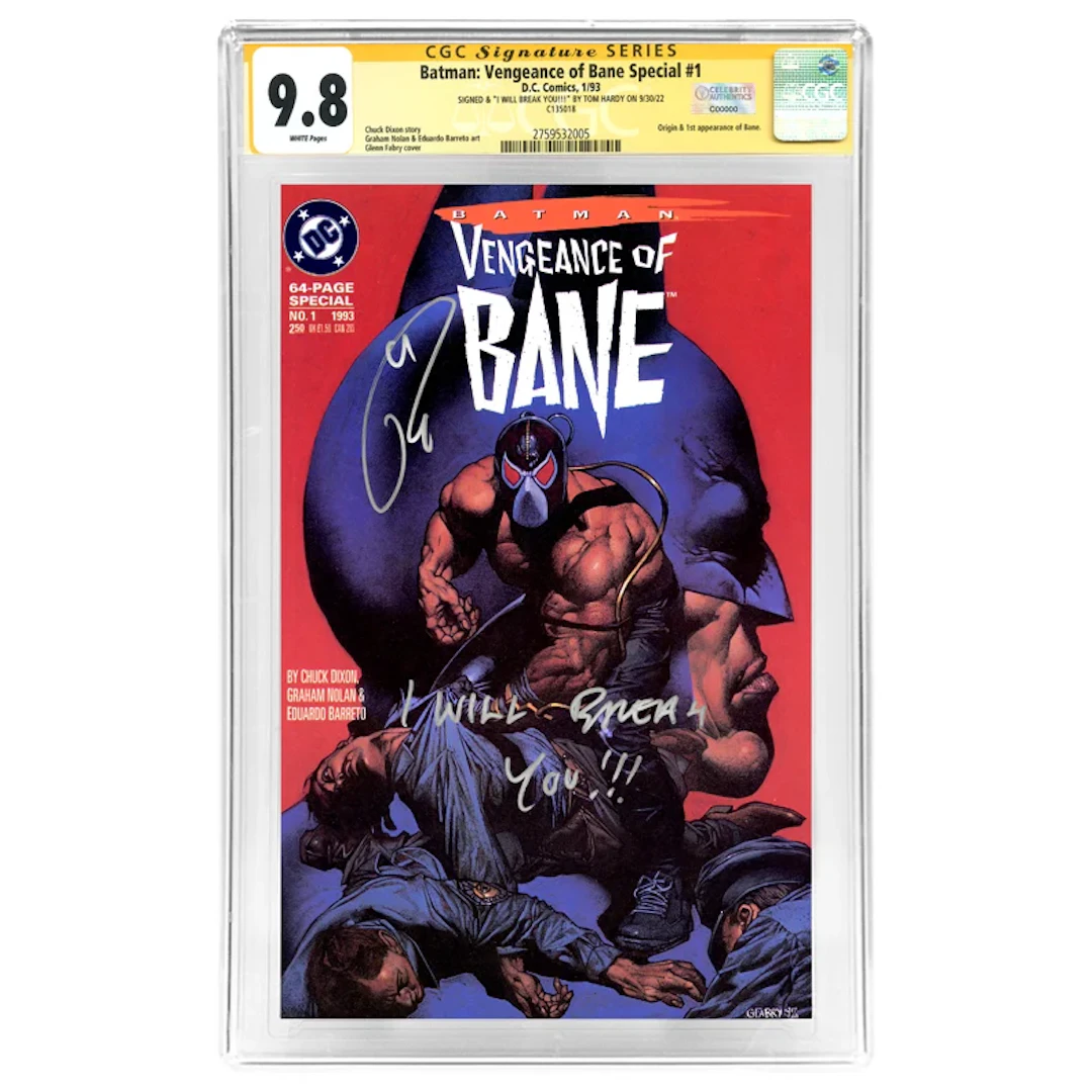 Tom Hardy Autographed 1993 Batman: Vengeance of Bane Special #1 CGC