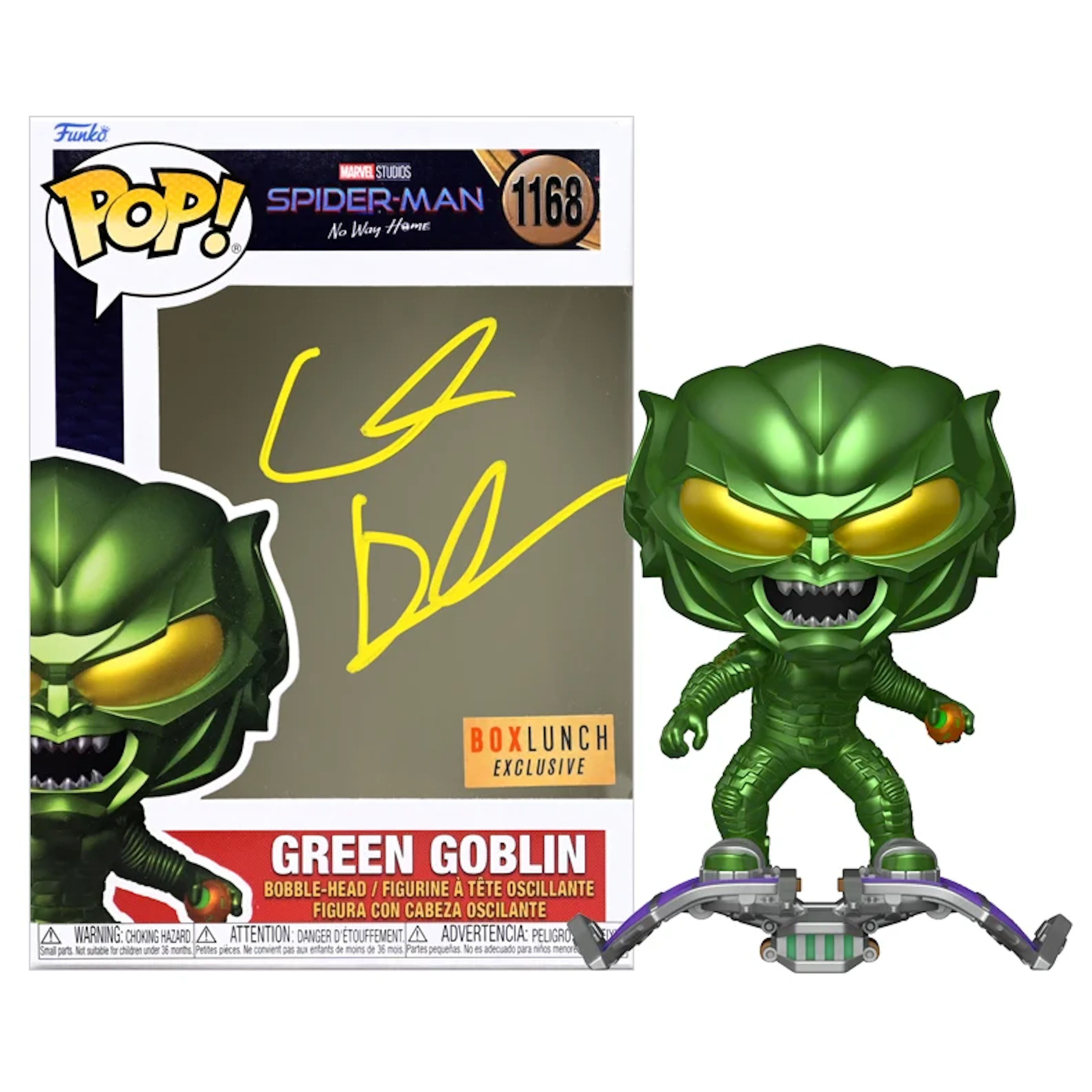 Willem Dafoe Autographed Funko Spider-Man No Way Home Green Goblin