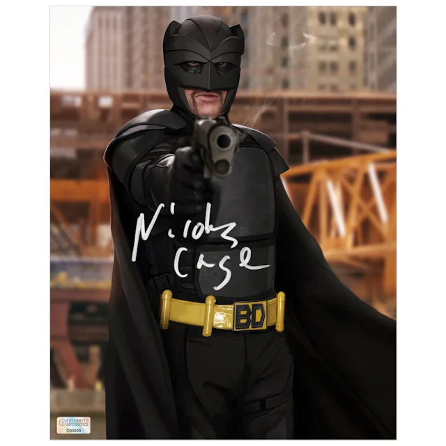 Nicolas Cage Autographed 2010 Kick-Ass Big Daddy 8x10 Photo
