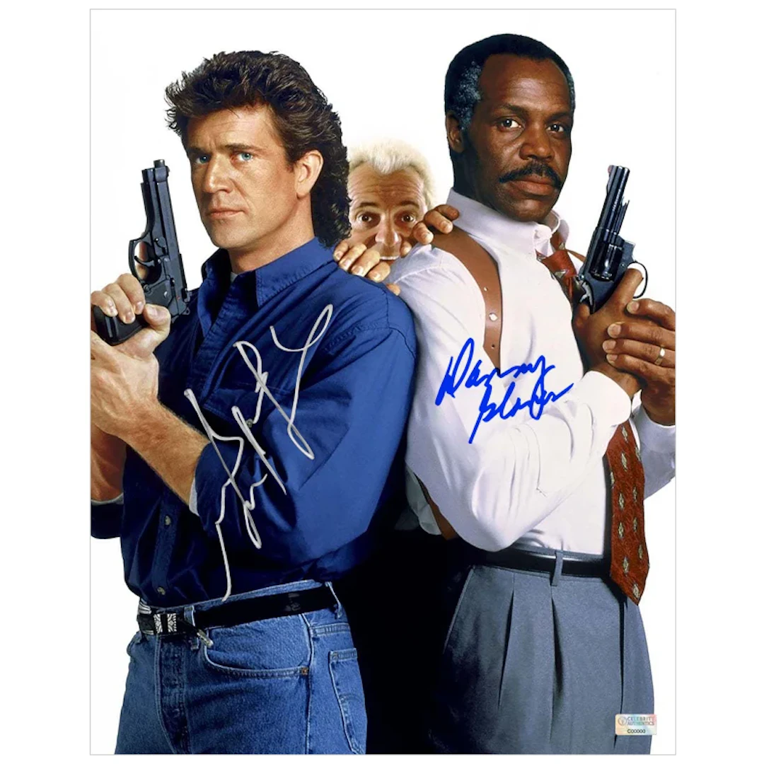 Mel Gibson and Danny Glover Autographed 1992 Lethal Weapon III 11x14 Photo
