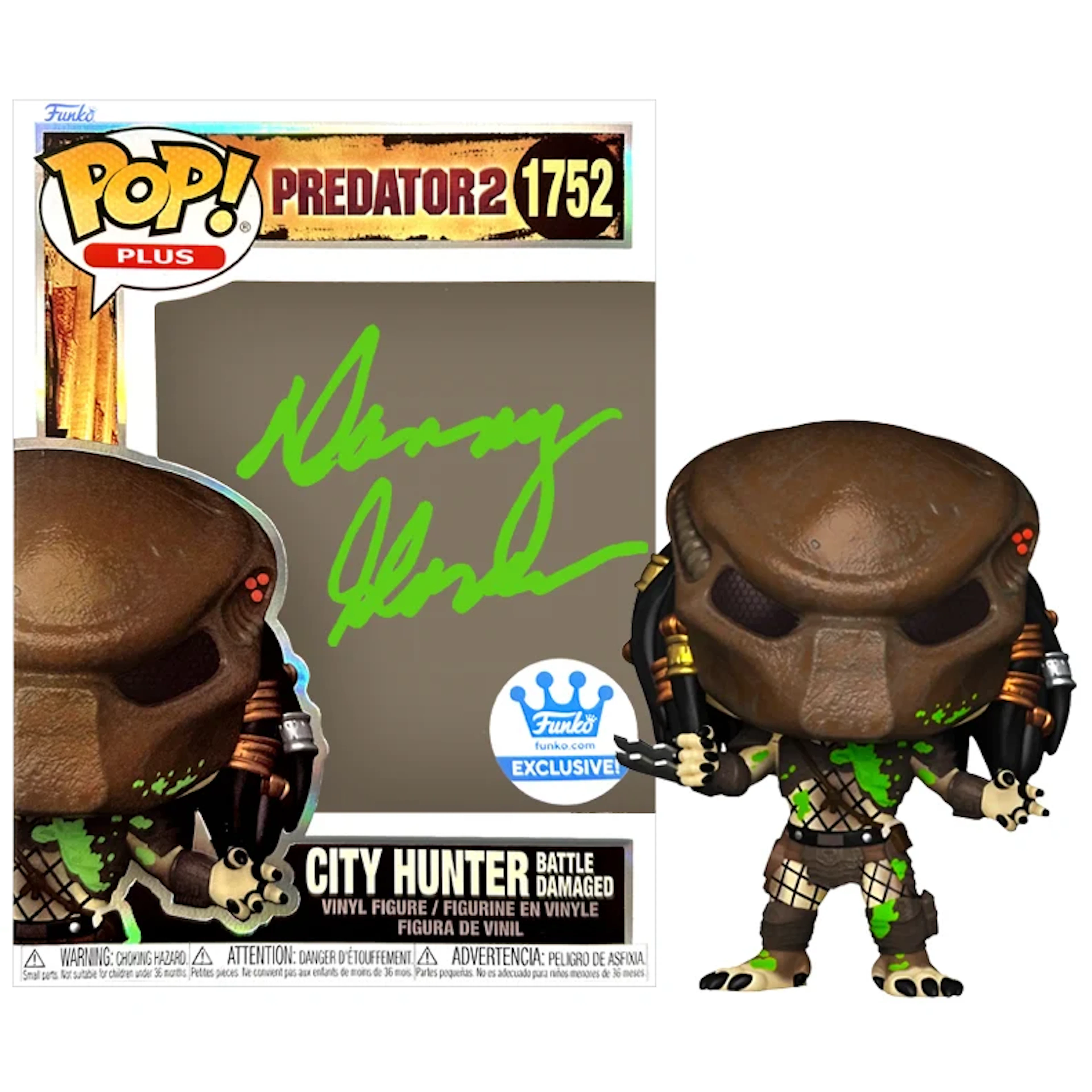 Danny Glover Autographed Predator II Pop Vinyl Figure #1752 Funko Exclusive