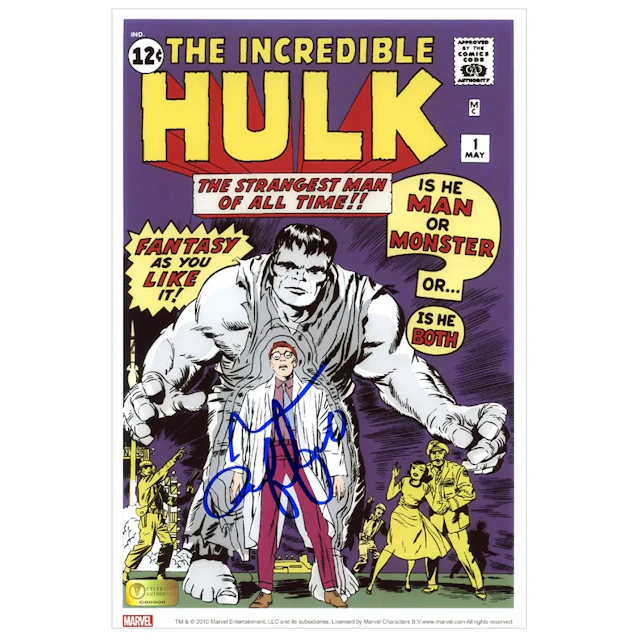 Mark Ruffalo Autographed The Incredible Hulk #1 Comic Cover 8×12 Photo