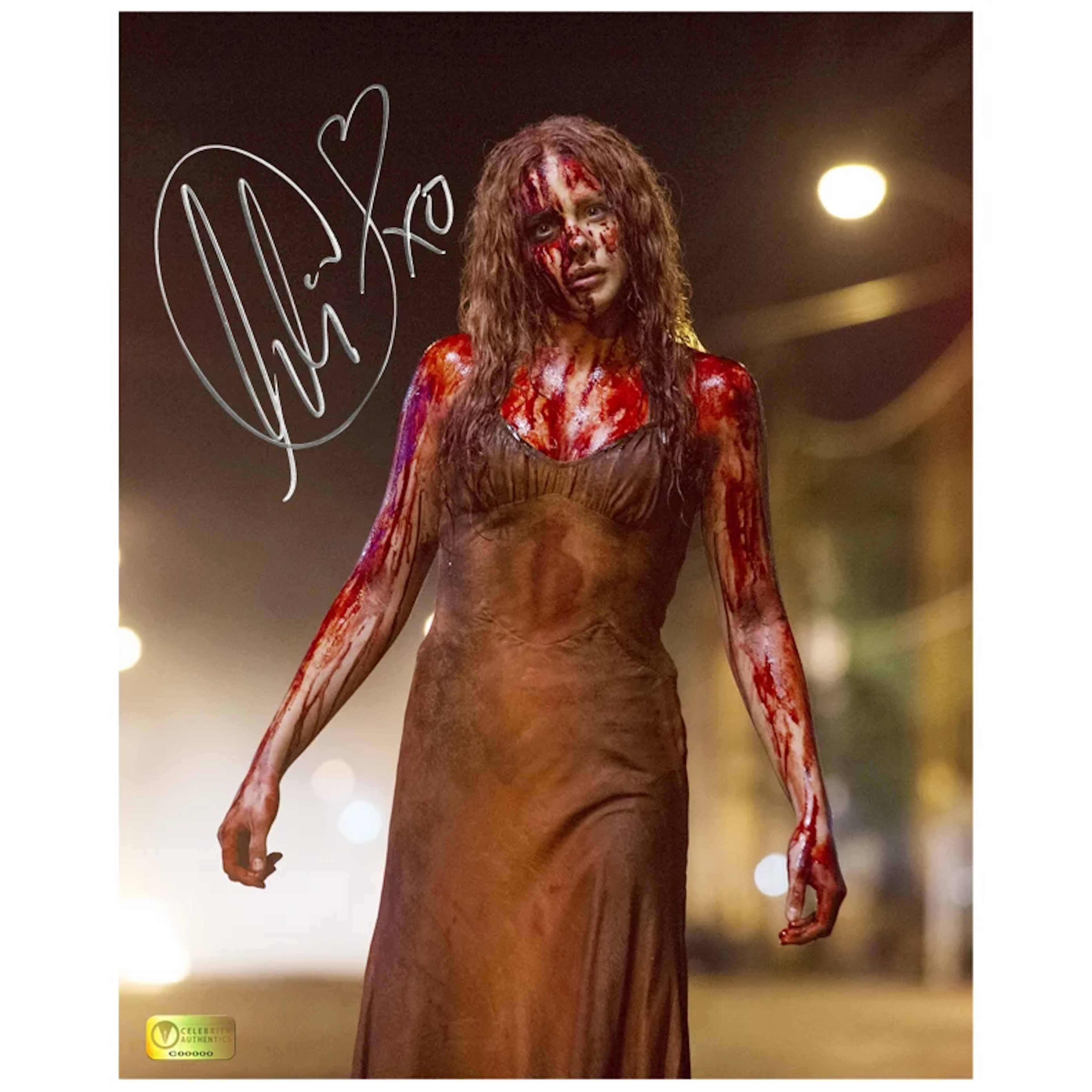 Chloe Grace Moretz Autographed Carrie 8x10 Photo