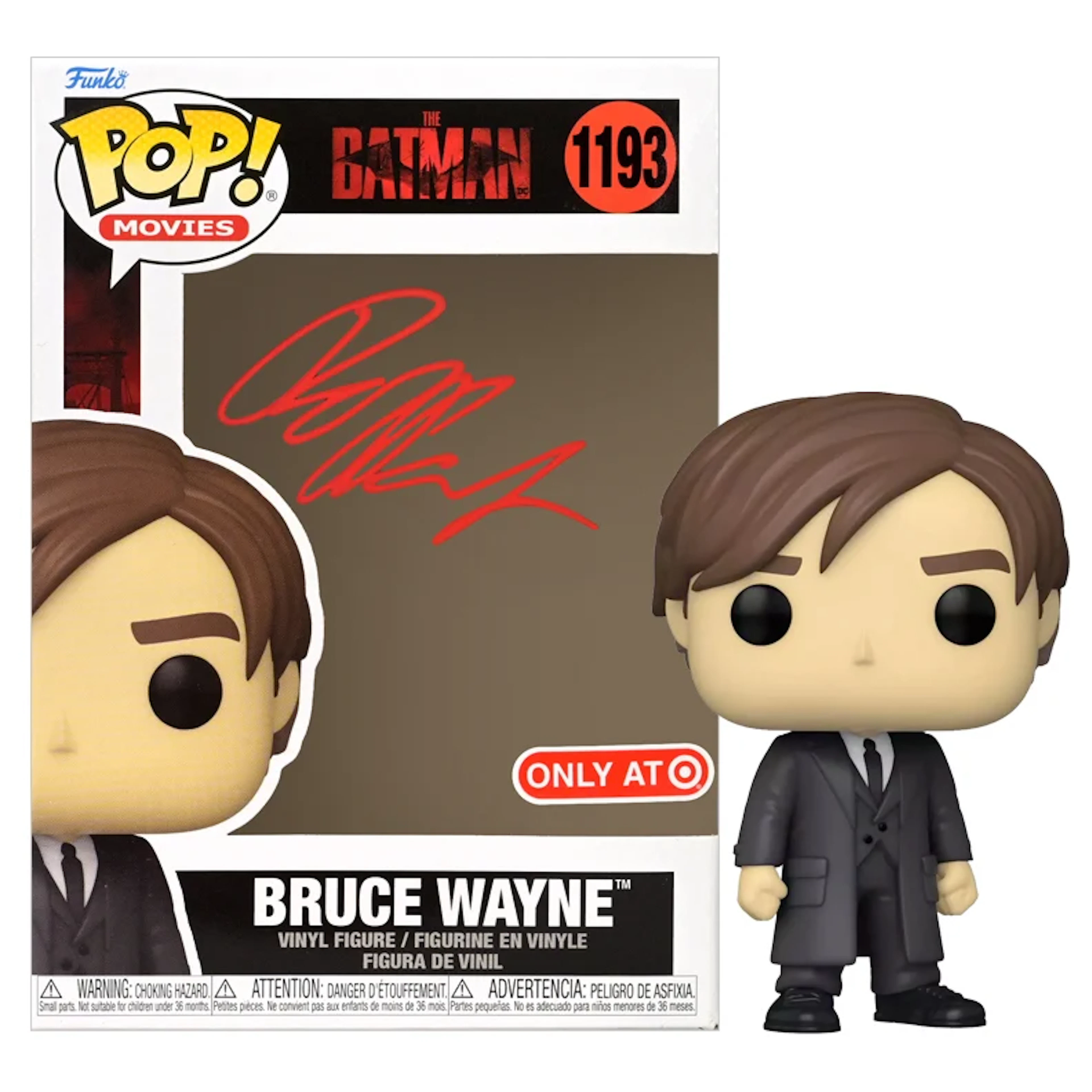 Robert Pattinson Autographed Funko 2022 The Batman Bruce Wayne #1193