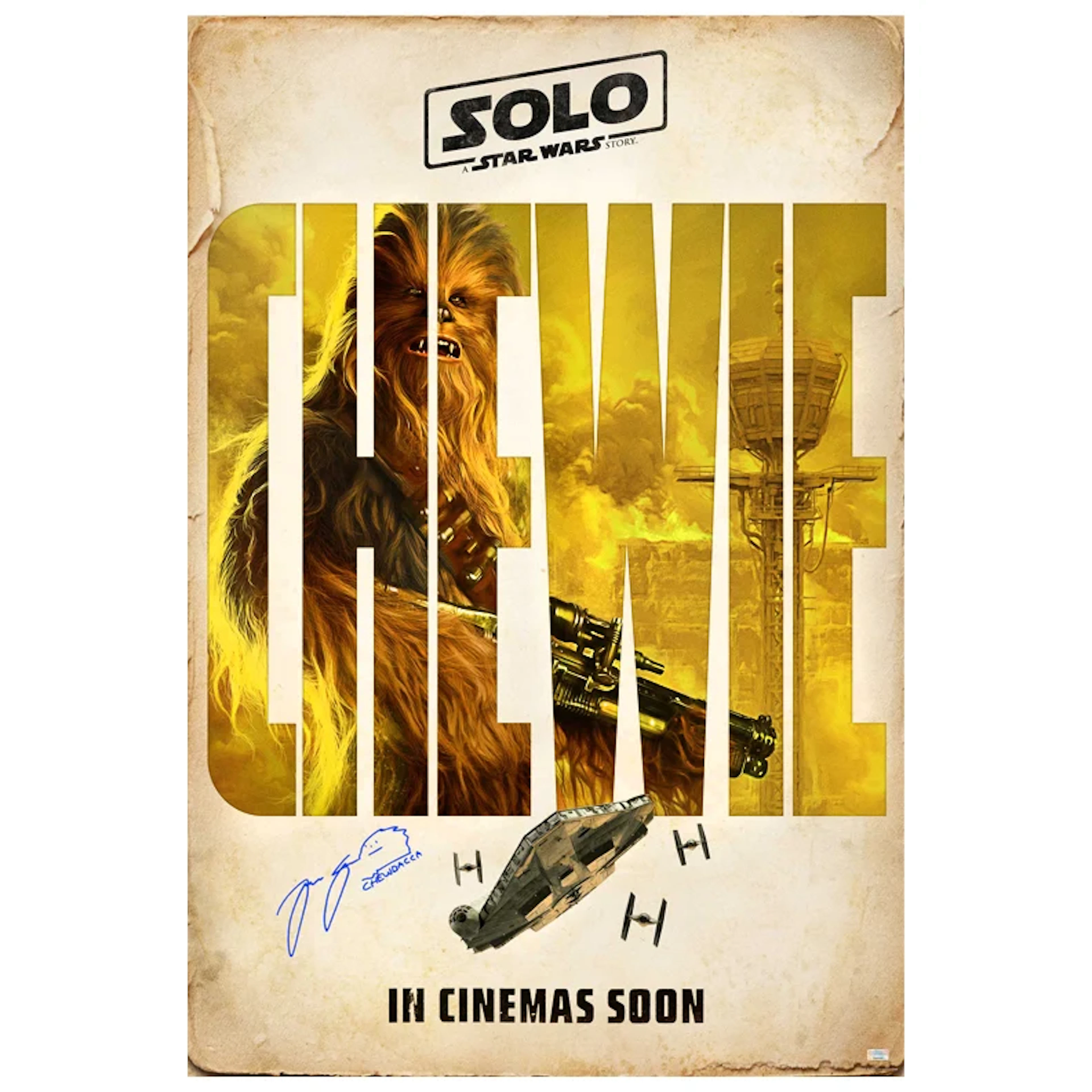 Joonas Suotamo Autographed 2018 Solo A Star Wars Story Original Chewbacca