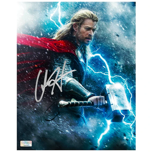Chris Hemsworth Autographed 2013 Thor The Dark World The Mighty Mjolnir
