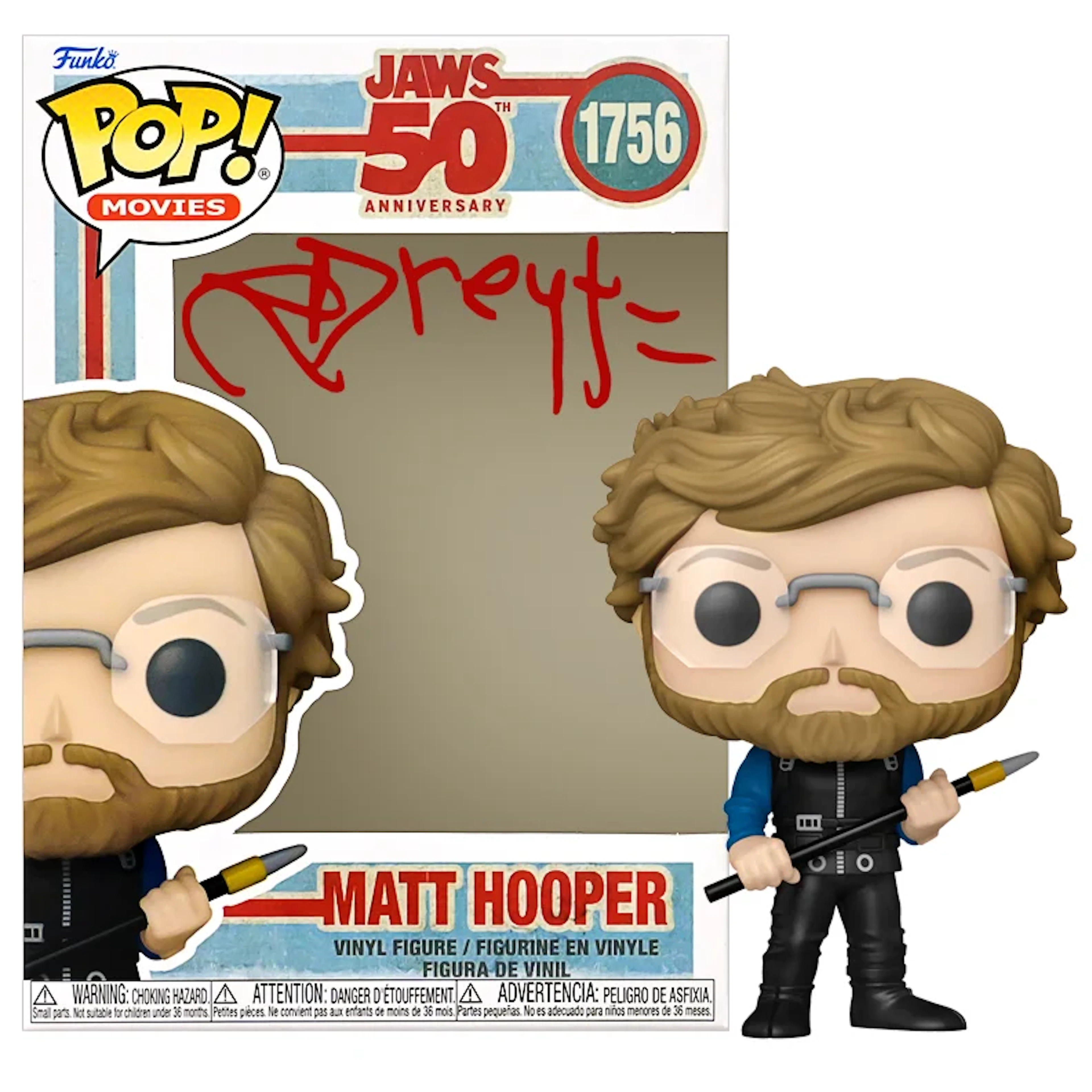 Richard Dreyfuss Autographed Jaws 50th Anniversary Matt Hooper Pop