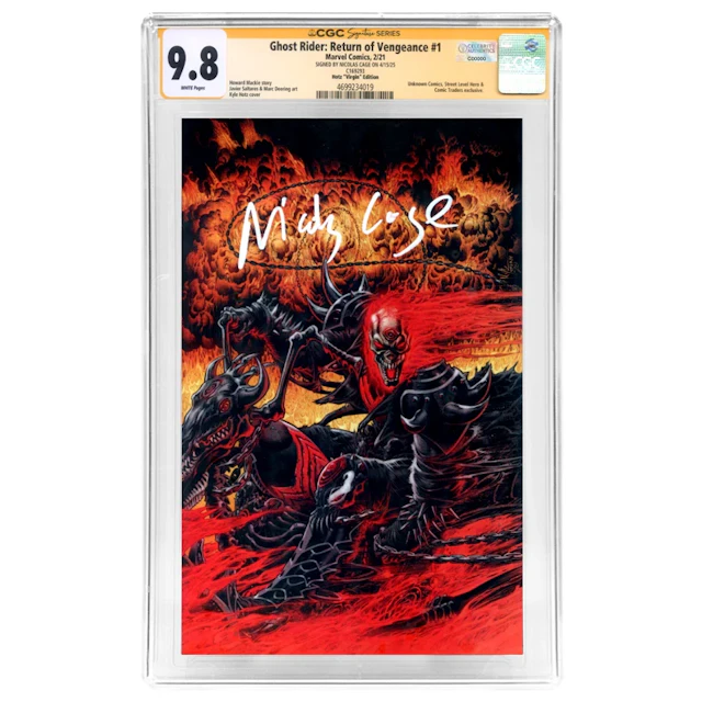 Nicolas Cage Autographed 2021 Ghost Rider Return of Vengeance Virgin