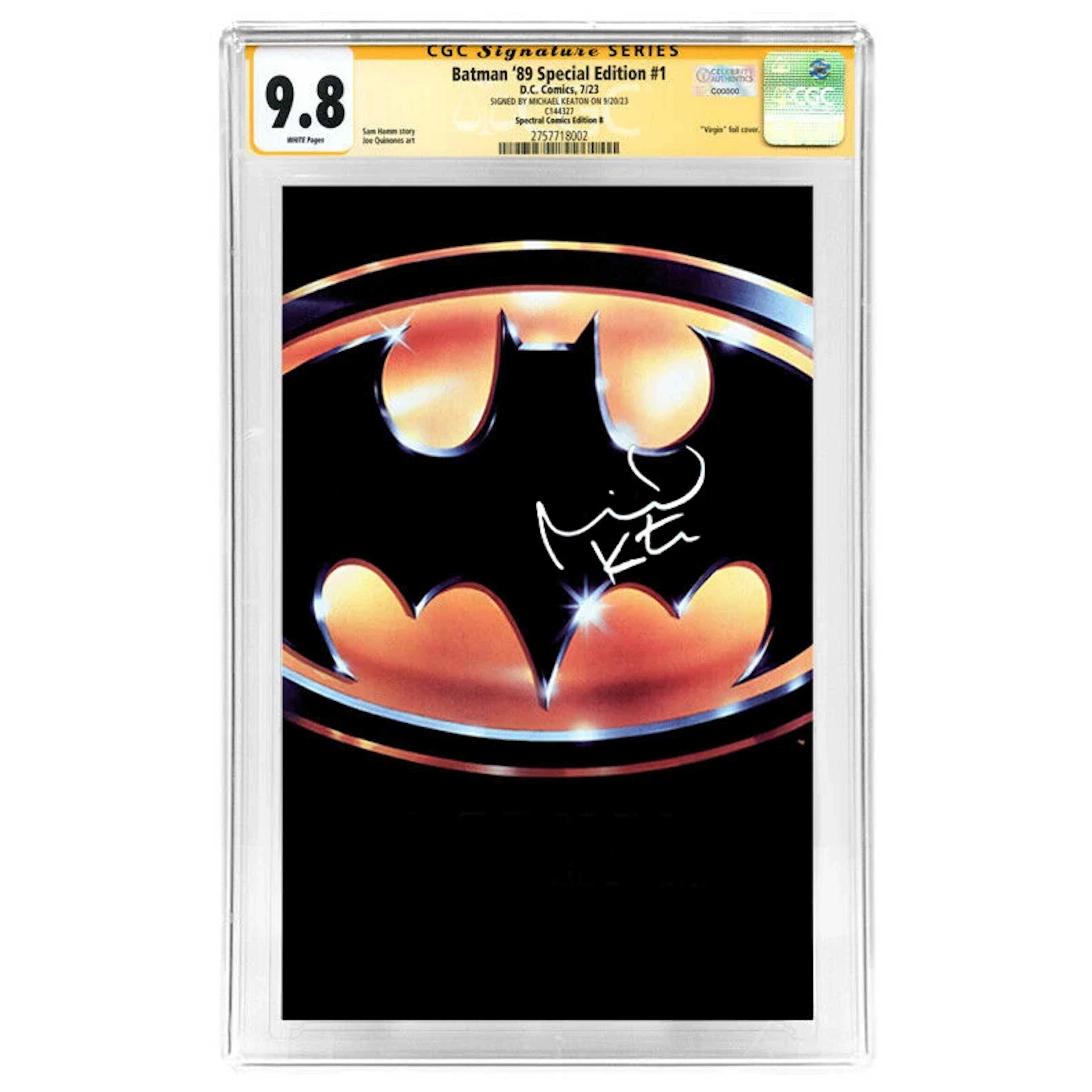 Michael Keaton Autographed 2023 Batman '89 Special Edition #1 Movie