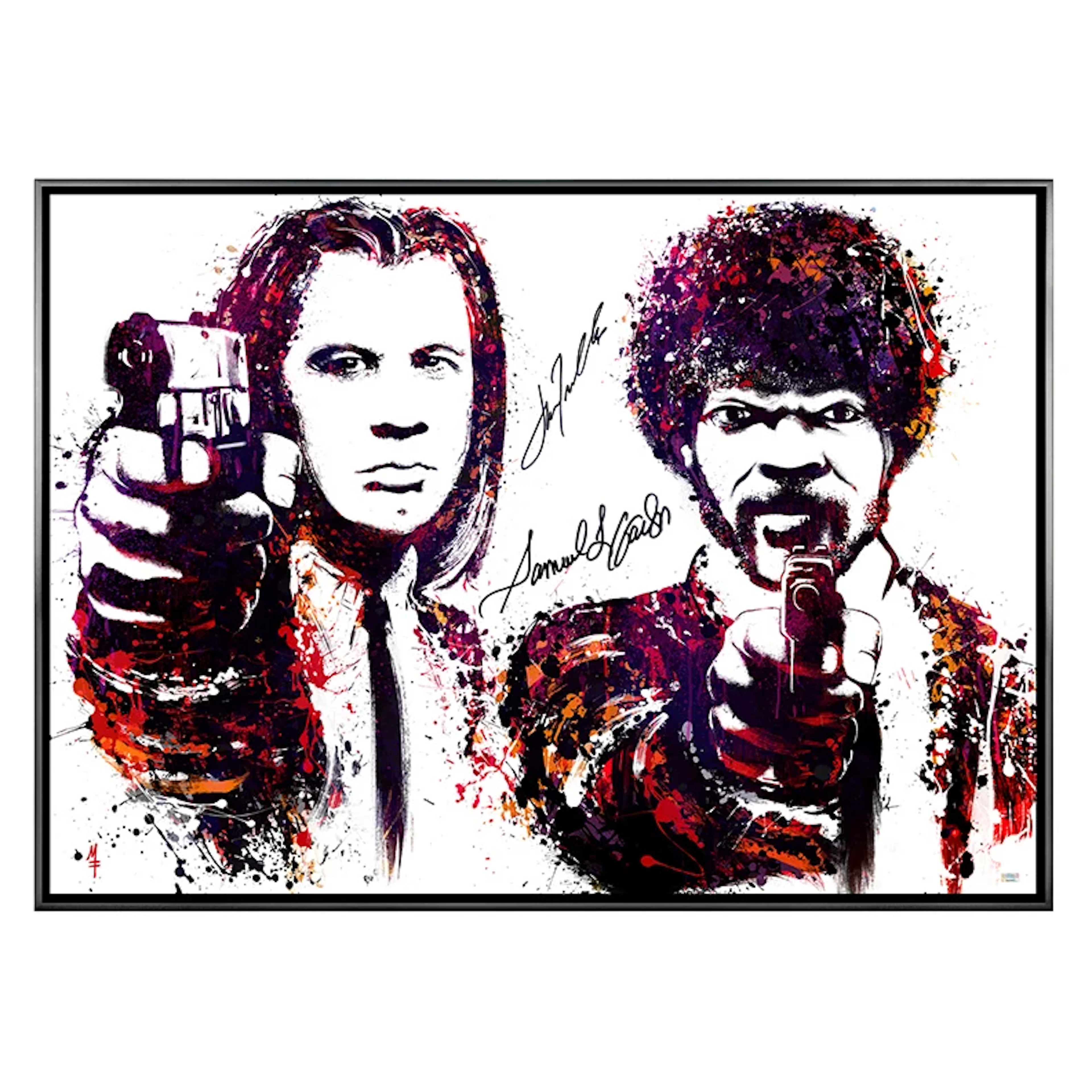 John Travolta, Samuel L. Jackson Autographed Michael Ferrari Pulp