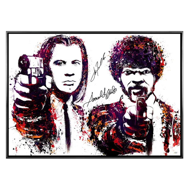 John Travolta, Samuel L. Jackson Autographed Michael Ferrari Pulp