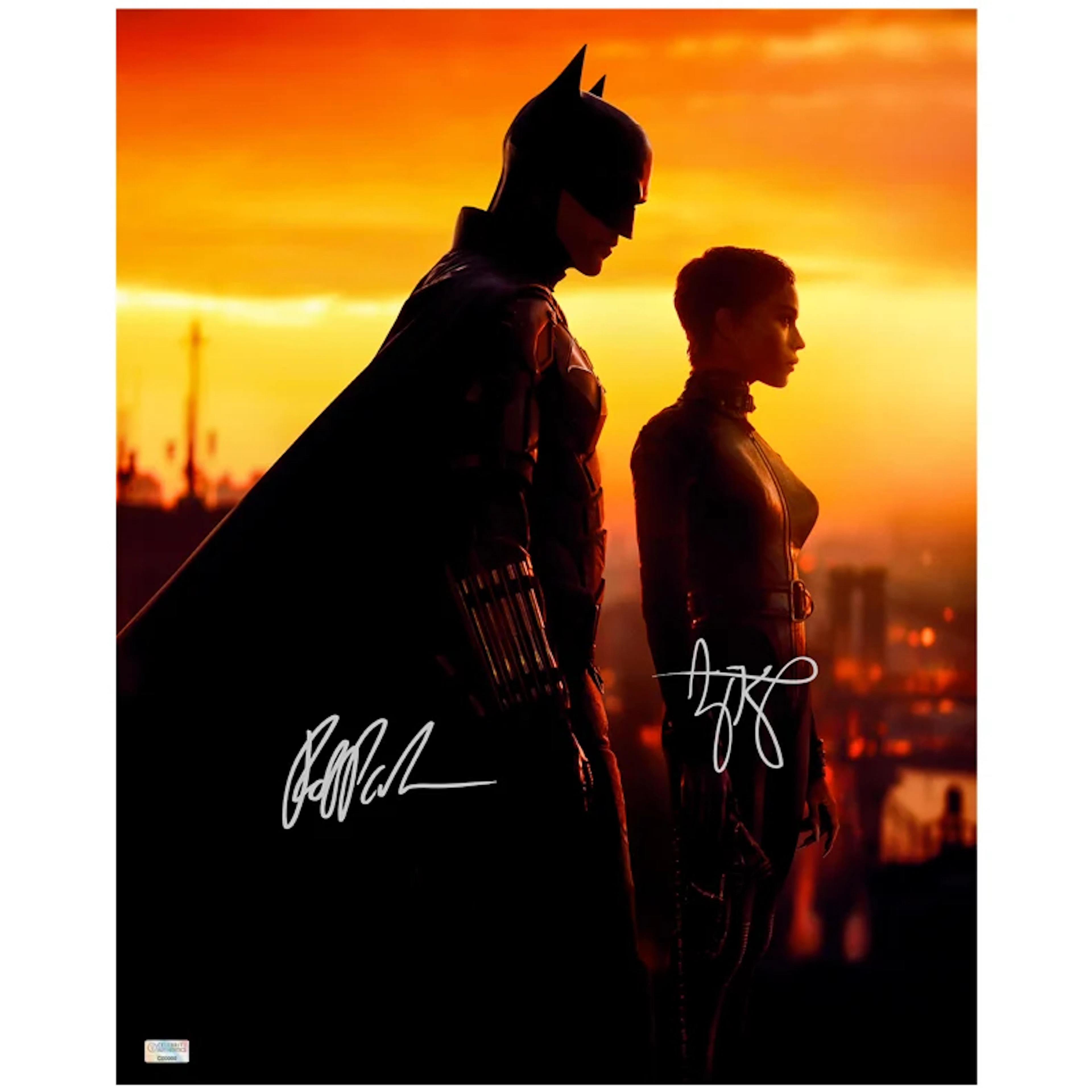 Robert Pattinson, Zoe Kravitz Autographed 2022 The Batman Catwoman