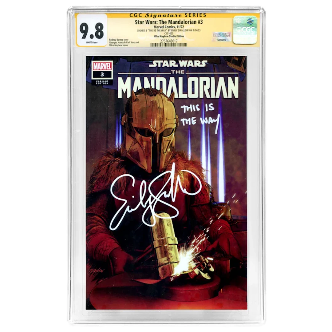 Emily Swallow Autographed 2022 Star Wars The Mandalorian #3 Mike Mayhew