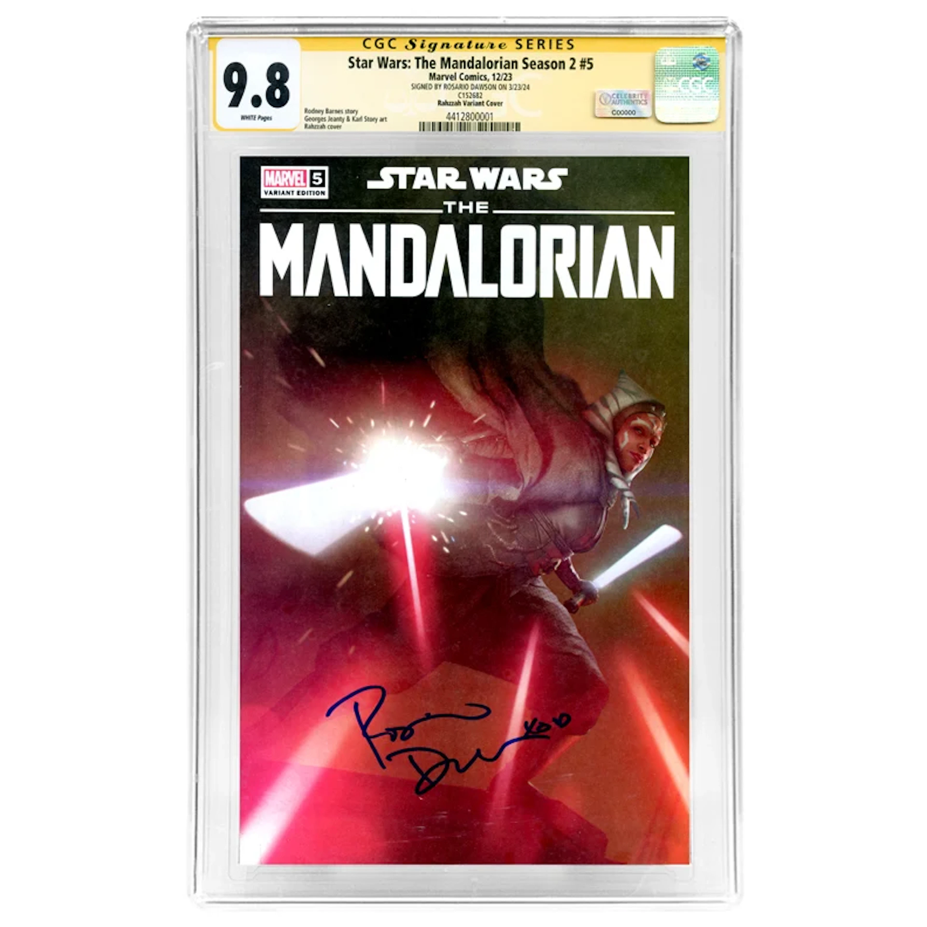 Rosario Dawson 2023 Autographed Star Wars The Mandalorian Seaon 2