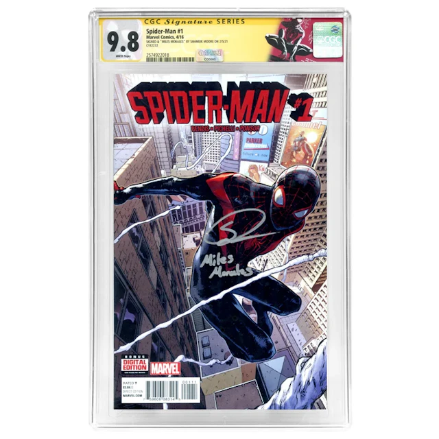 Shameik Moore Autographed 2016 Spider-Man #1 CGC SS 9.8