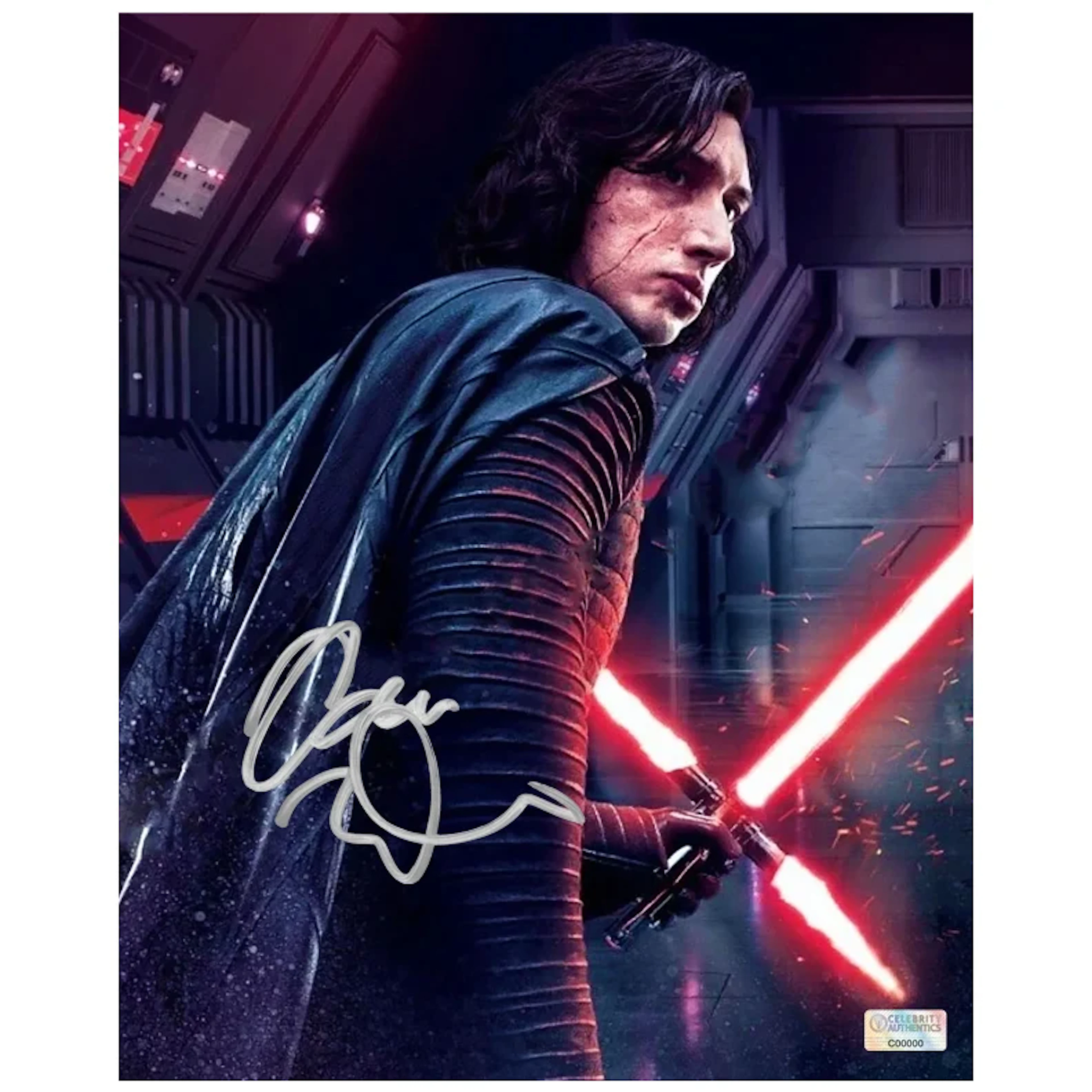 Adam Driver Autographed Star Wars The Last Jedi Kylo Ren 8×10 Photo