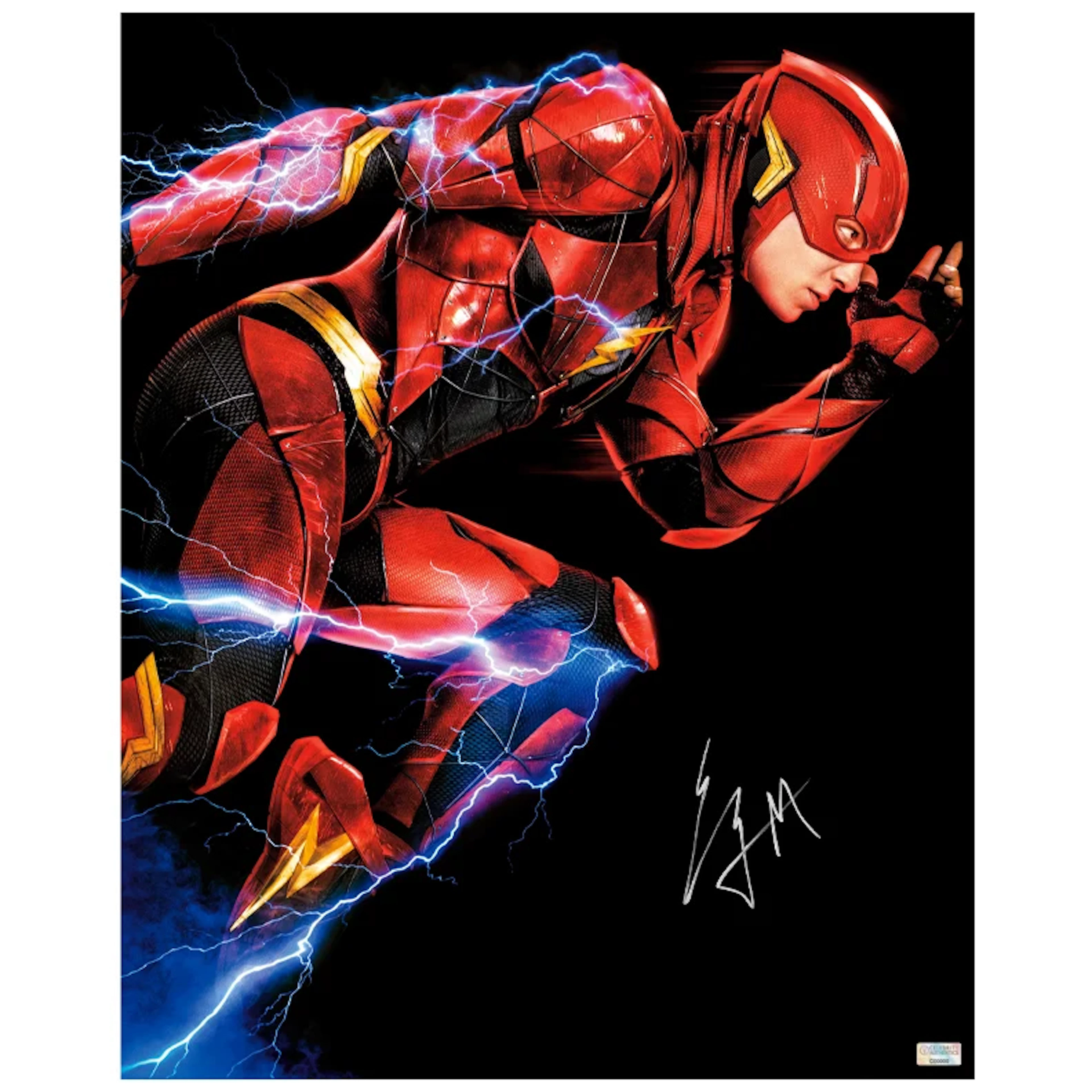 Ezra Miller Autographed 2017 Justice League The Flash Scarlet Speedster
