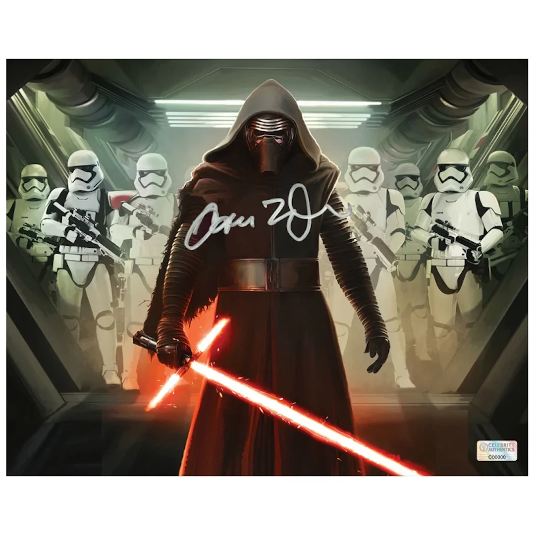 Adam Driver Autographed Star Wars: The Force Awakens Kylo Ren First