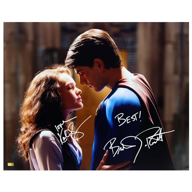 Brandon Routh, Kate Bosworth Autographed Superman Returns Embrace 16x20 Photo
