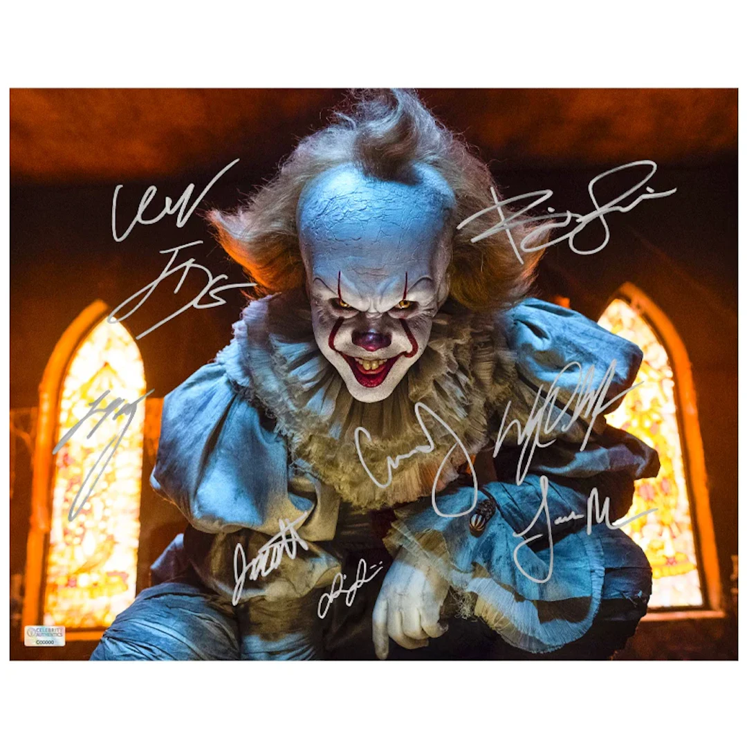 Bill Skarsgard and Cast Autographed 2017 IT Pennywise The Eater of