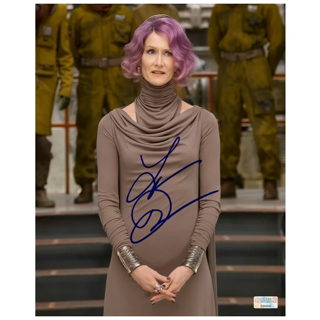 Laura Dern Autographed 2017 Star Wars The Last Jedi Admiral Holdo
