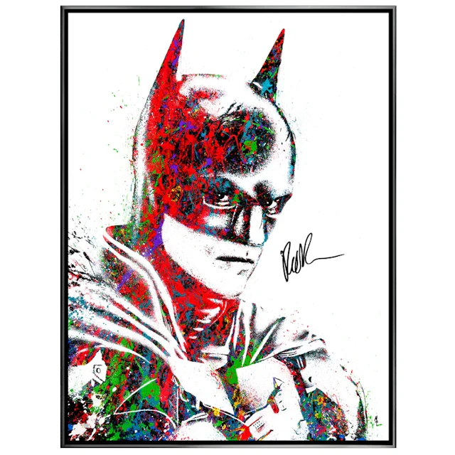 Robert Pattinson Autographed Michael Ferrari The Batman 30"x40" Framed