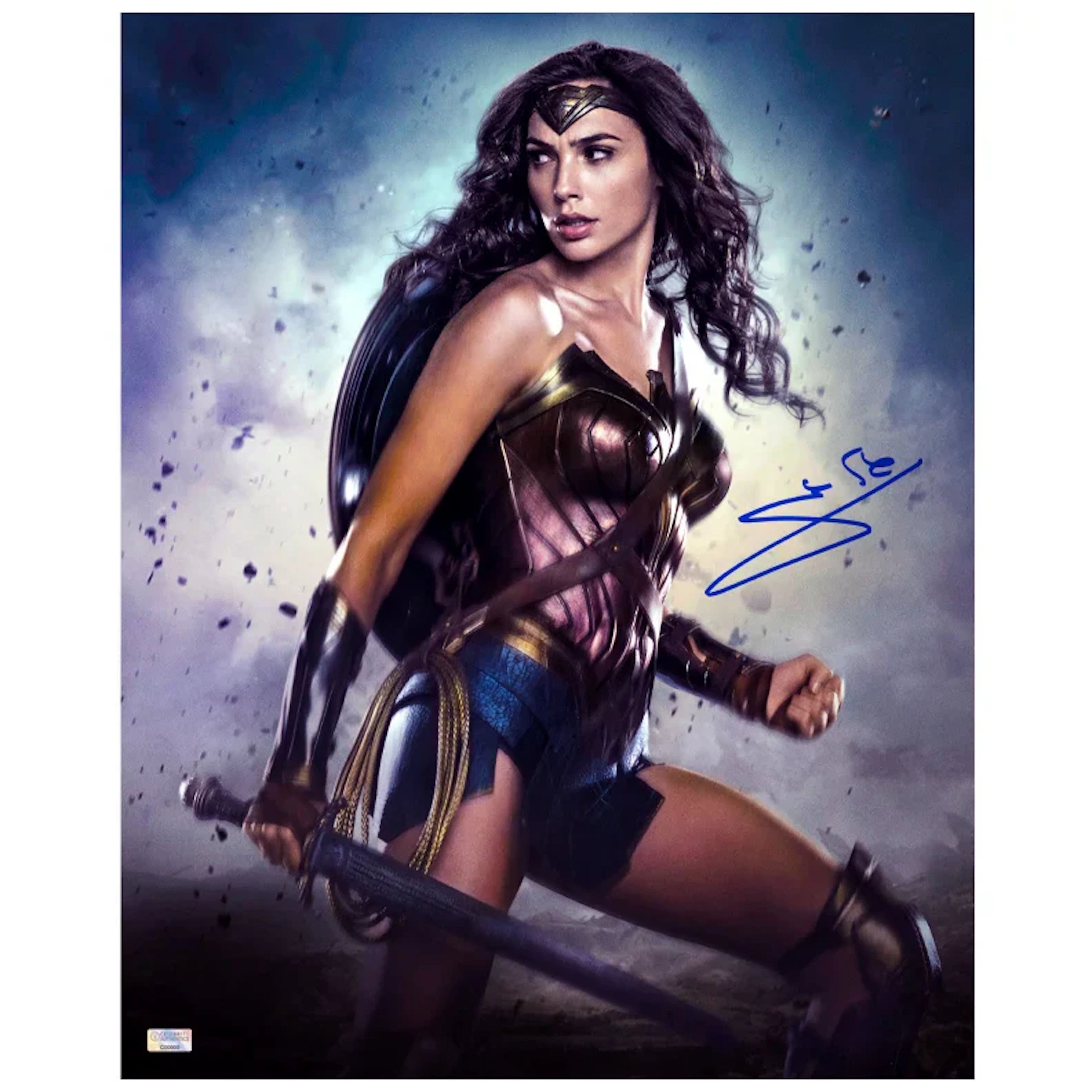Gal Gadot Autographed 2016 Batman vs Superman Dawn of Justice 16x20 Photo