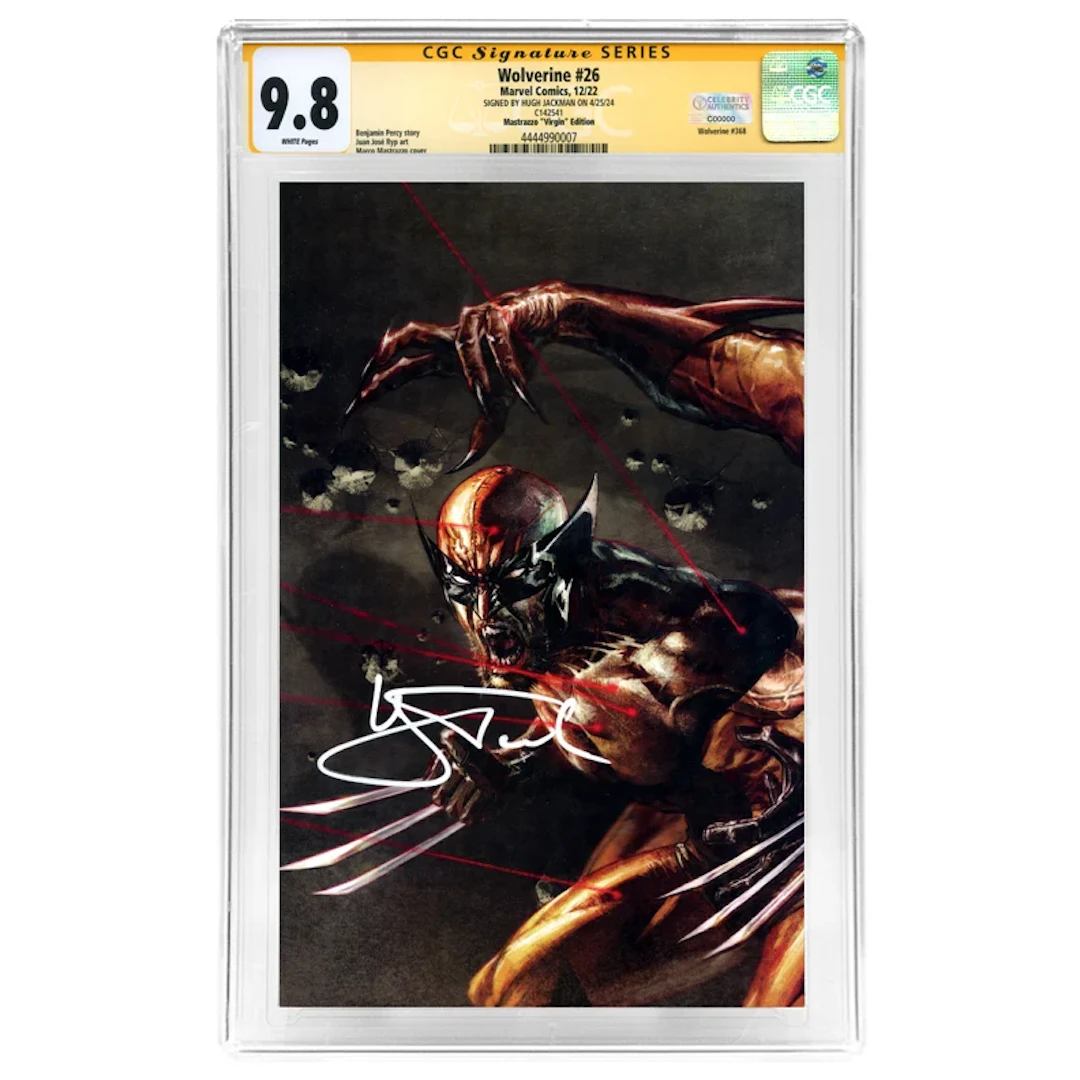 Hugh Jackman Autographed 2022 Wolverine #26 Marco Mastrazzo Virgin