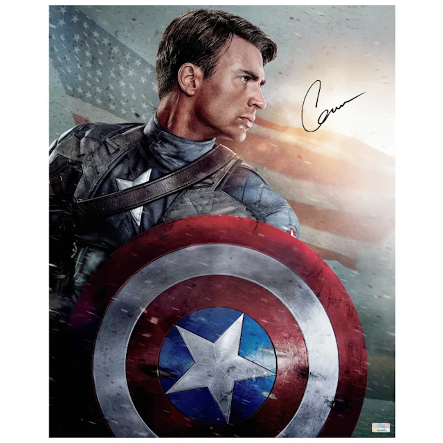 Chris Evans Autographed Captain America The First Avenger 16x20 Photo
