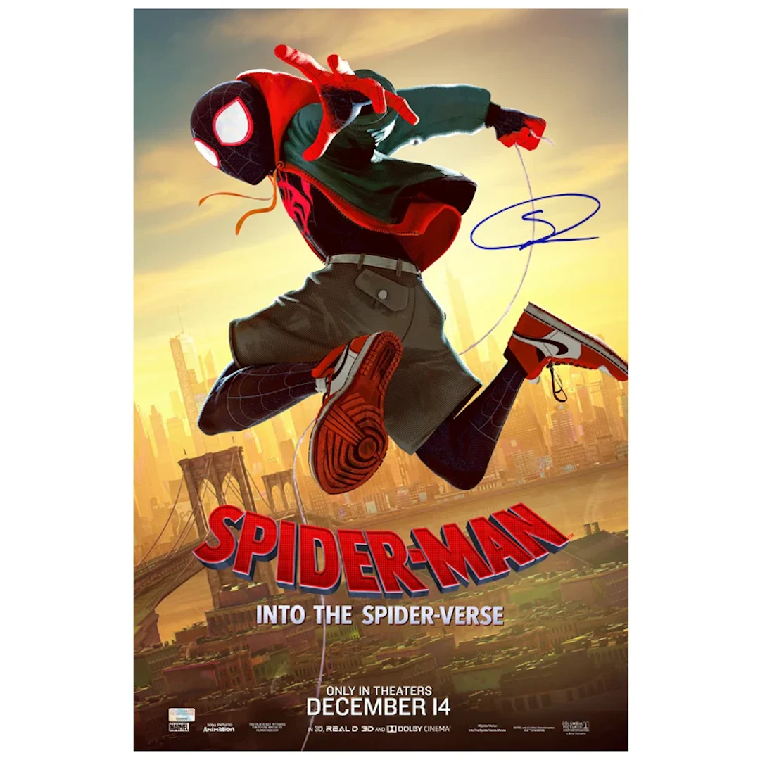 Shameik Moore Autographed 2018 Spider-Man Into The Spider-Verse 16×24 Poster
