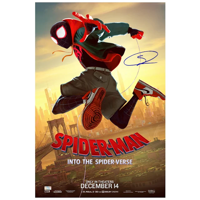 Shameik Moore Autographed 2018 Spider-Man Into The Spider-Verse 16×24 Poster