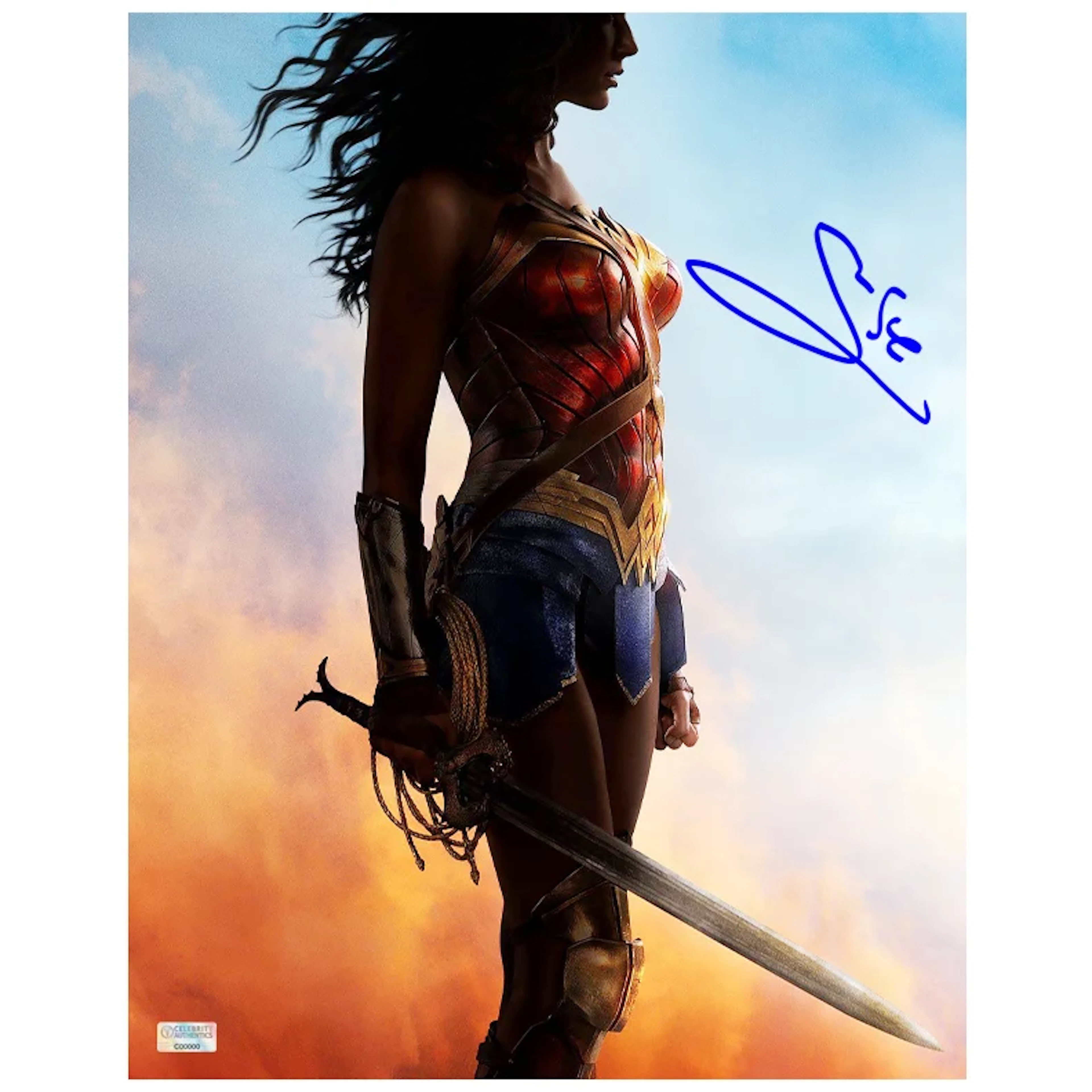 Gal Gadot Autographed 2017 Wonder Woman 11x14 Photo H